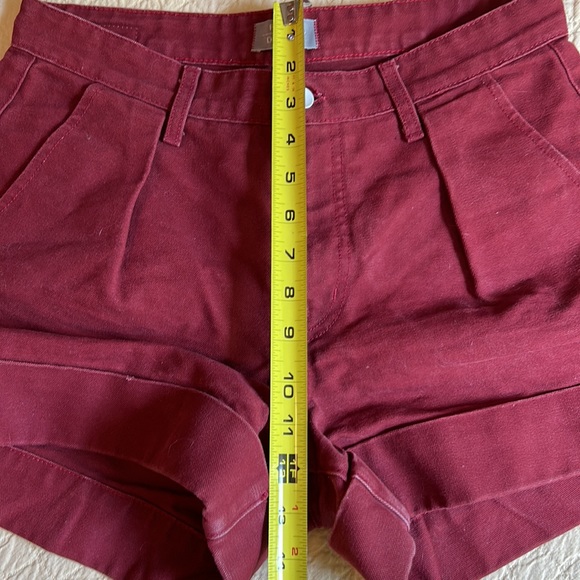 Father’s Daughter Brendan High Rise Short in Brick, USA Made, 100% Cotton, 28. - Picture 10 of 11